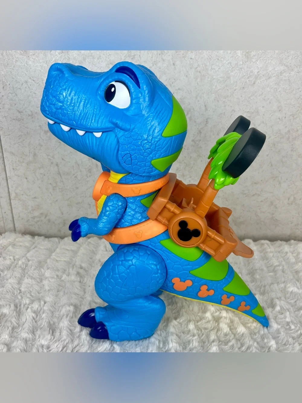 Disney Jr Roaring Safari Mickey Mouse Blue T-Rex Dinosaur Toy Sound Figures